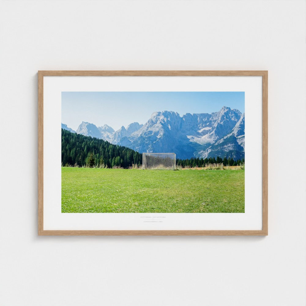 Football Pitch Print - Dolomites, Italy | Footy Dreams
