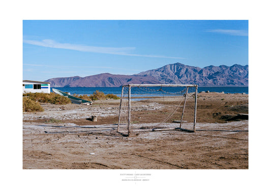Football Pitch Print - Bahia de los Ángeles, Mexico | Footy Dreams