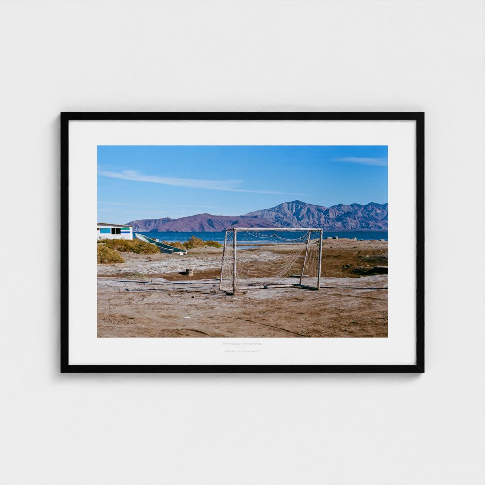 Football Pitch Print - Bahia de los Ángeles, Mexico | Footy Dreams