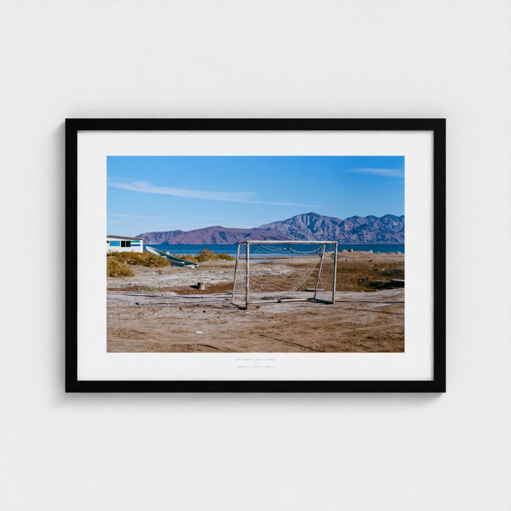 Football Pitch Print - Bahia de los Ángeles, Mexico | Footy Dreams