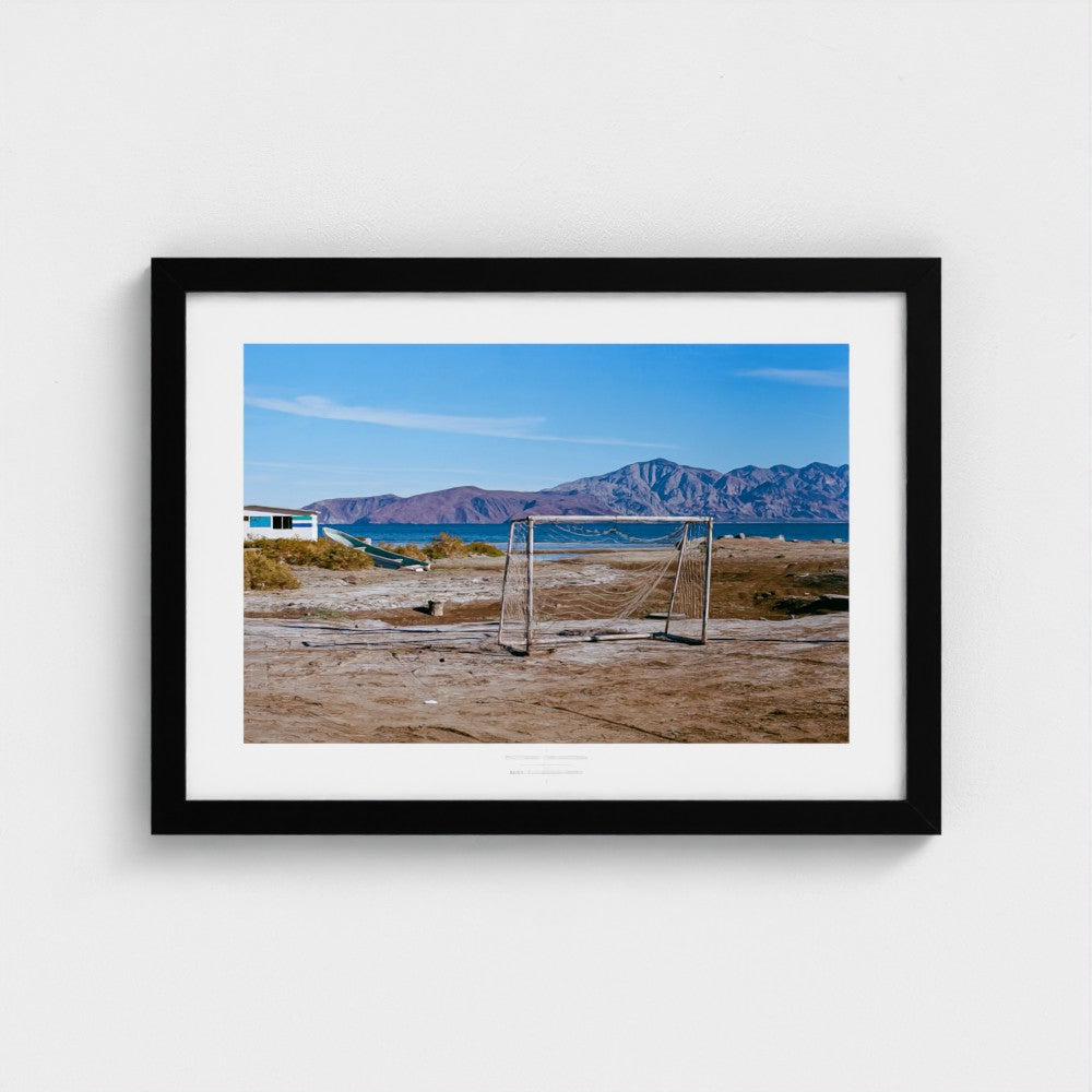Football Pitch Print - Bahia de los Ángeles, Mexico | Footy Dreams