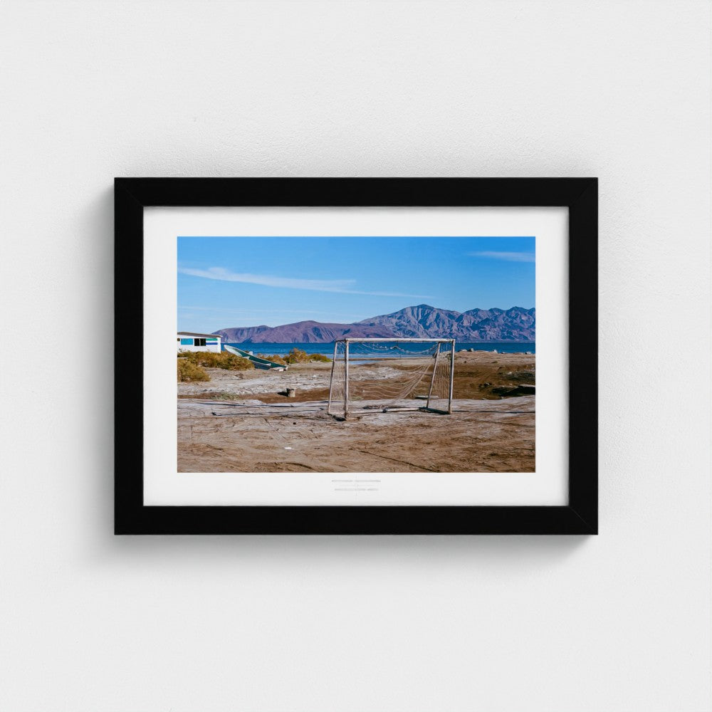 Football Pitch Print - Bahia de los Ángeles, Mexico | Footy Dreams