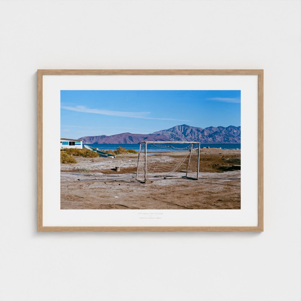Football Pitch Print - Bahia de los Ángeles, Mexico | Footy Dreams