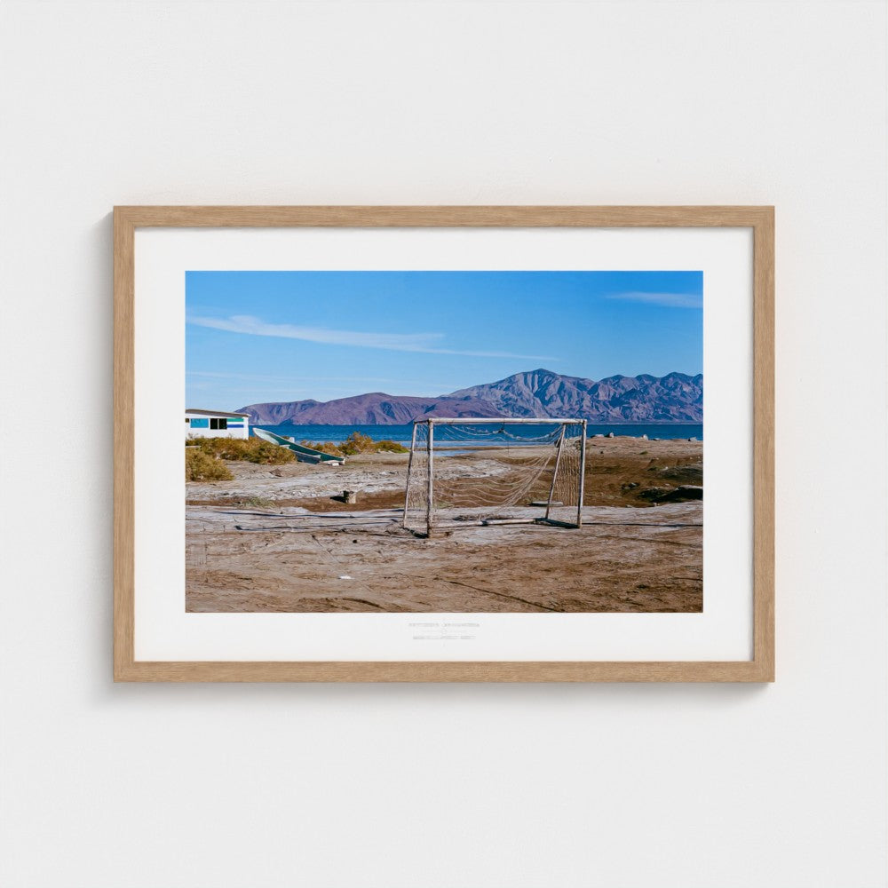 Football Pitch Print - Bahia de los Ángeles, Mexico | Footy Dreams