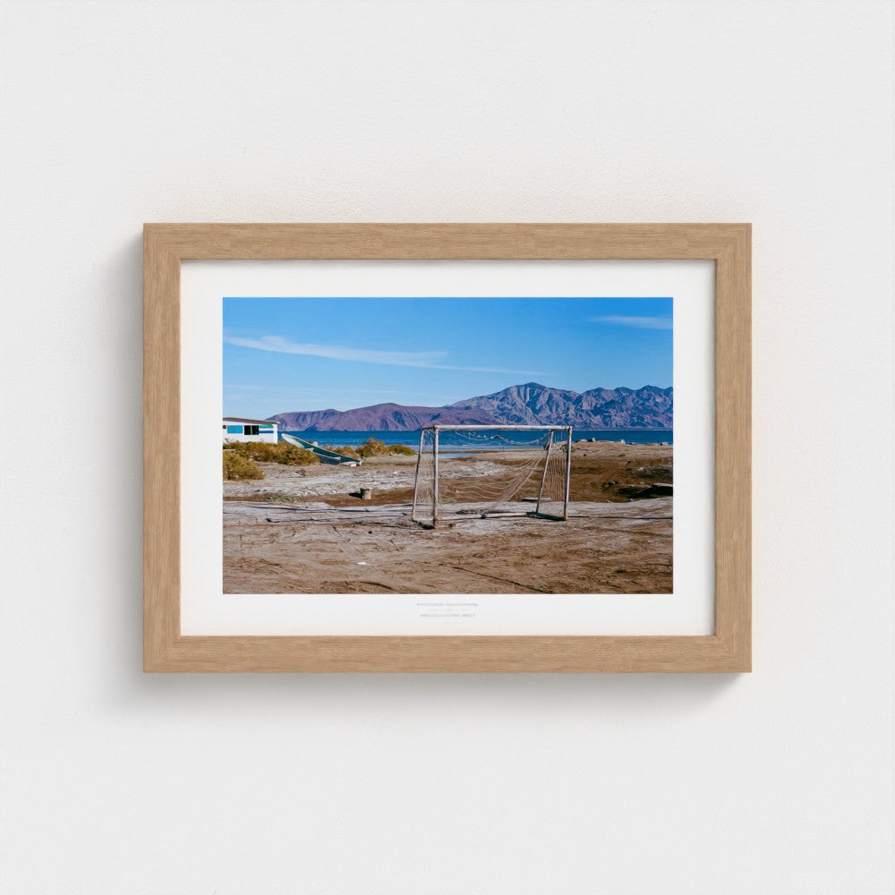 Football Pitch Print - Bahia de los Ángeles, Mexico | Footy Dreams