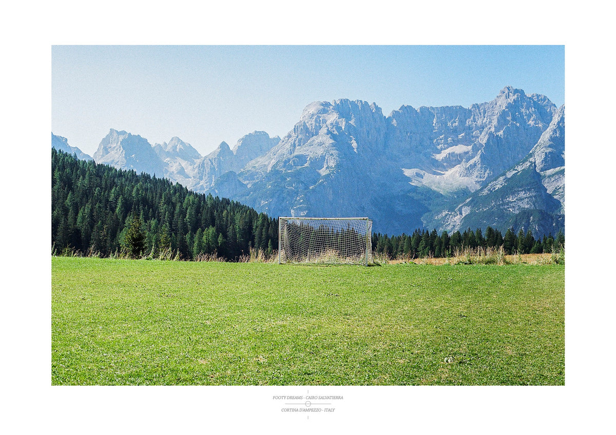 Football Pitch Print - Dolomites, Italy | Footy Dreams