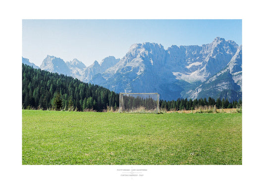 Football Pitch Print - Dolomites, Italy | Footy Dreams