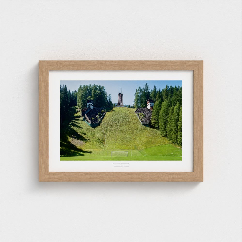 Football Pitch Print - Cortina d'Ampezzo, Italy | Footy Dreams