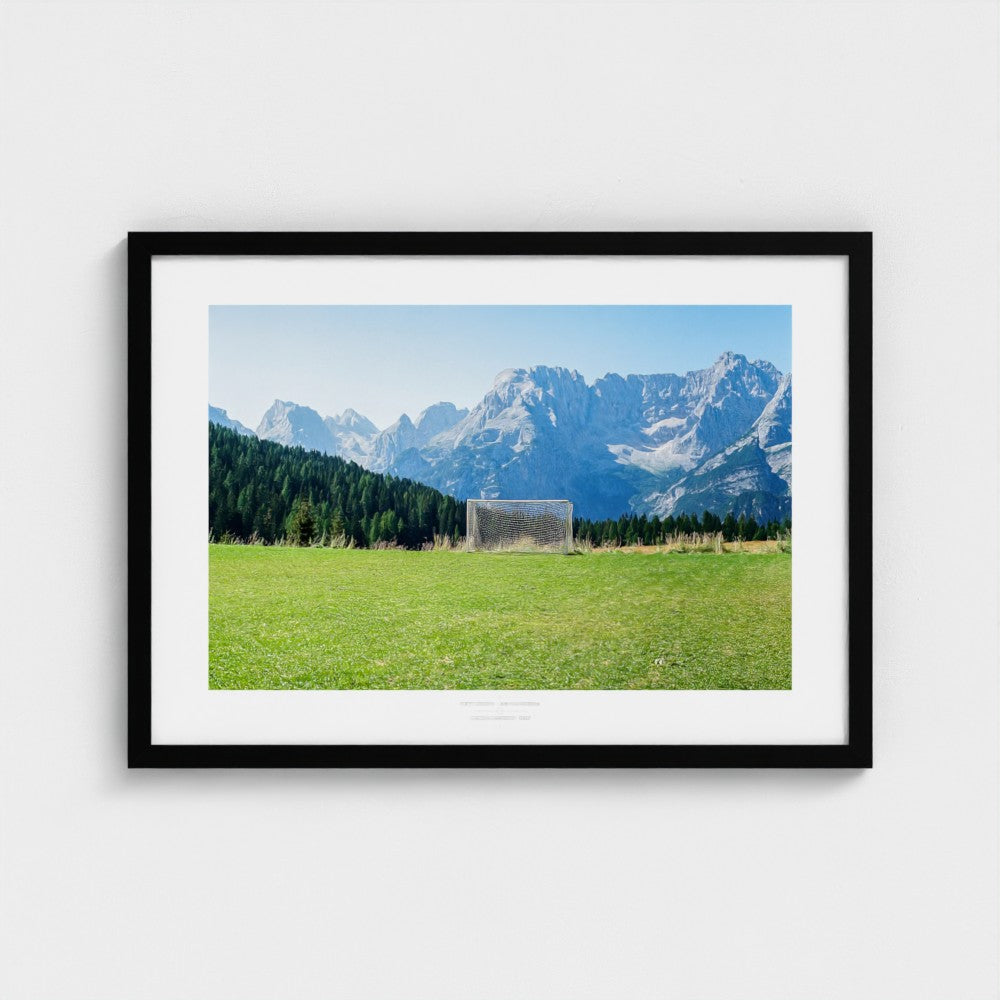 Football Pitch Print - Dolomites, Italy | Footy Dreams