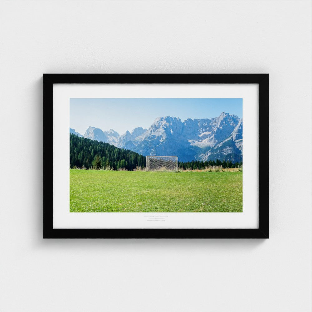 Football Pitch Print - Dolomites, Italy | Footy Dreams