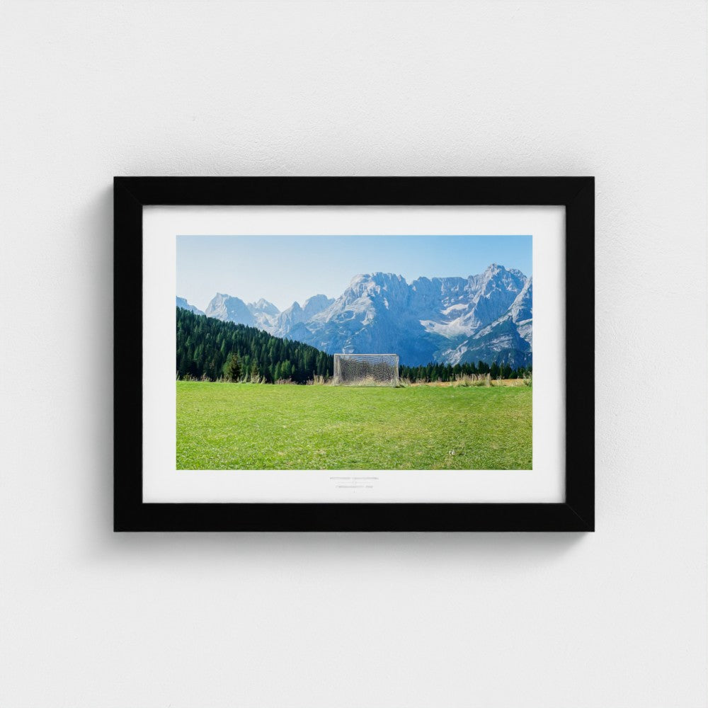 Football Pitch Print - Dolomites, Italy | Footy Dreams