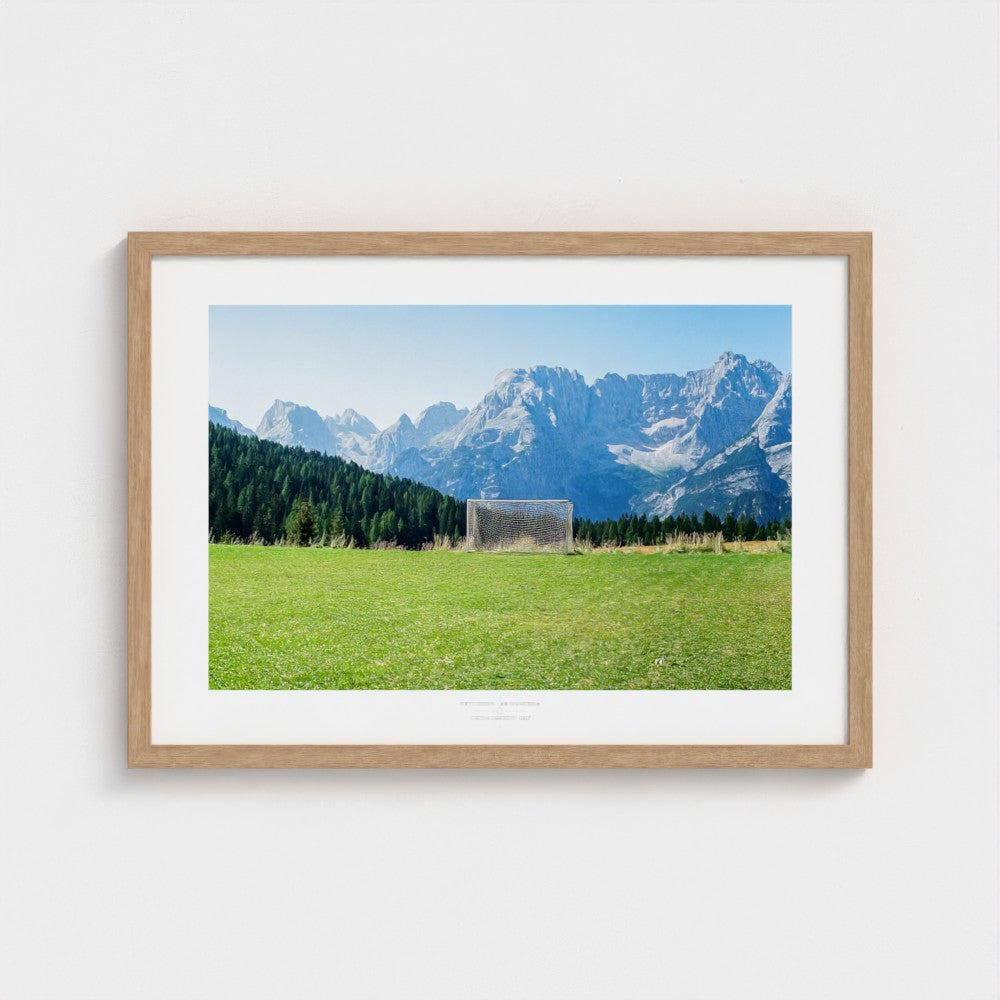 Football Pitch Print - Dolomites, Italy | Footy Dreams