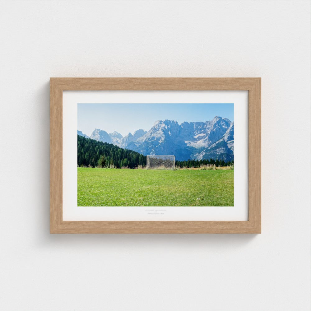 Football Pitch Print - Dolomites, Italy | Footy Dreams