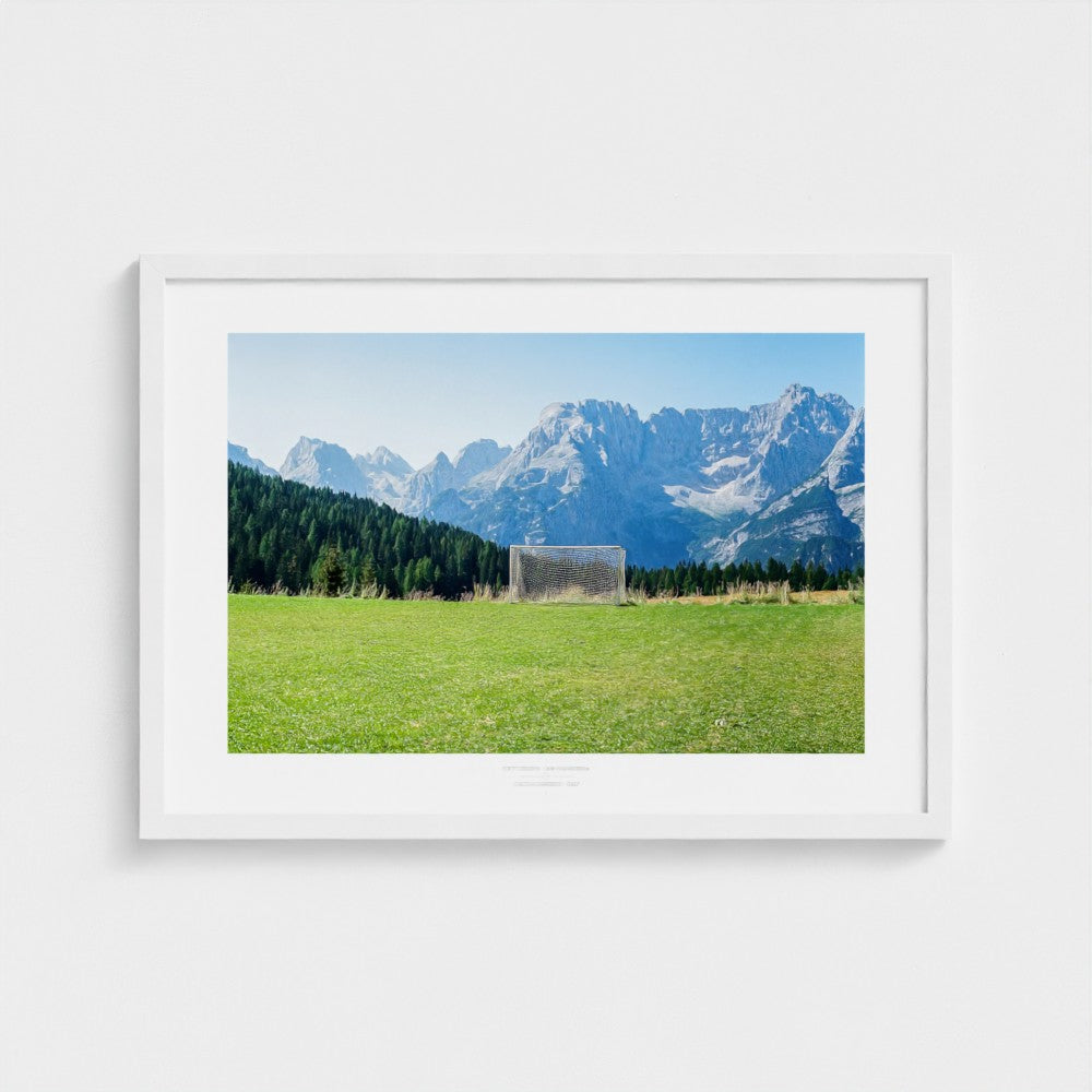 Football Pitch Print - Dolomites, Italy | Footy Dreams