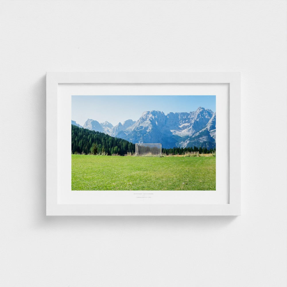 Football Pitch Print - Dolomites, Italy | Footy Dreams