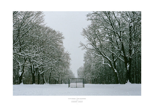Football Pitch Print - Nuremberg (Snow Day), Germany | Footy Dreams