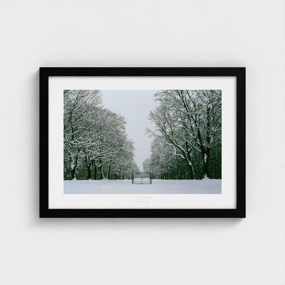 Football Pitch Print - Nuremberg (Snow Day), Germany | Footy Dreams