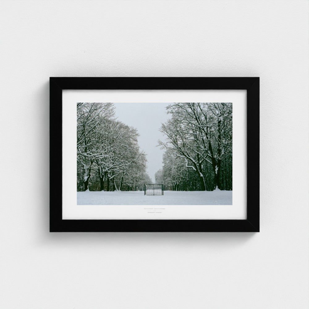 Football Pitch Print - Nuremberg (Snow Day), Germany | Footy Dreams