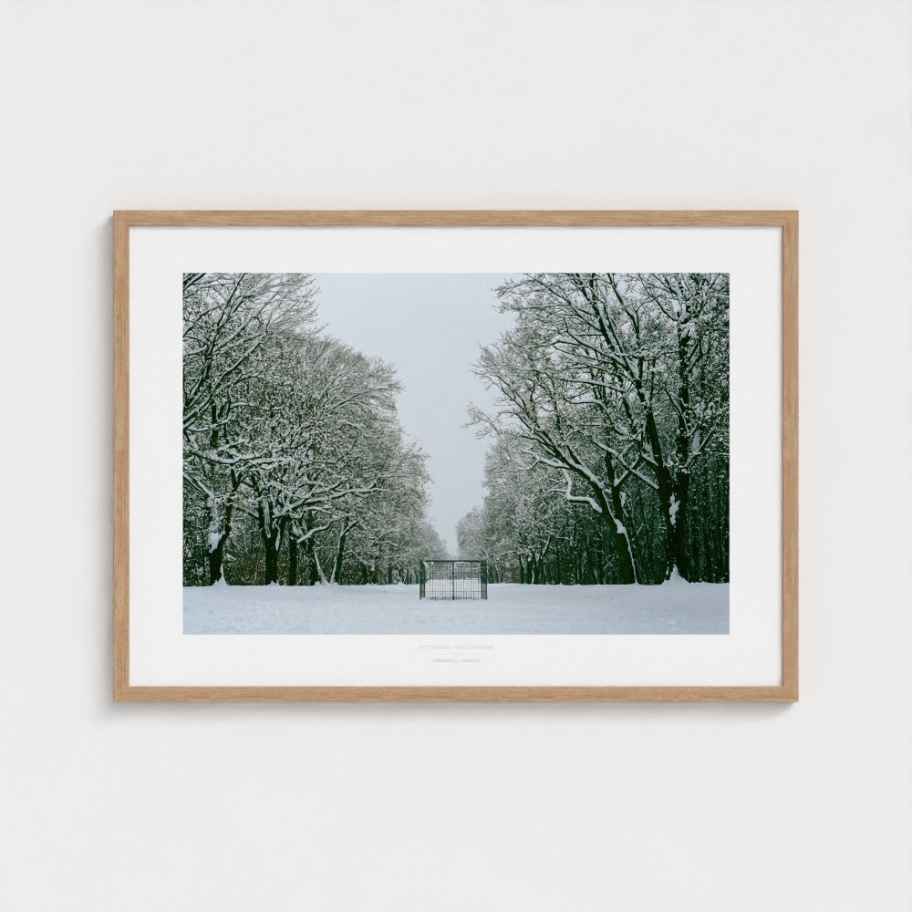 Football Pitch Print - Nuremberg (Snow Day), Germany | Footy Dreams