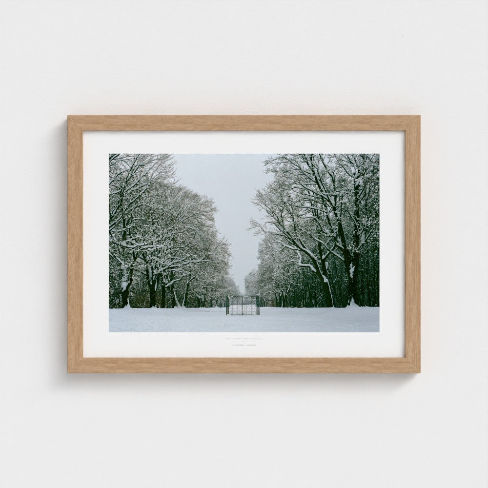 Football Pitch Print - Nuremberg (Snow Day), Germany | Footy Dreams