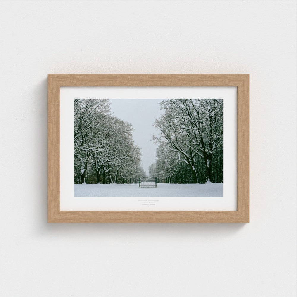 Football Pitch Print - Nuremberg (Snow Day), Germany | Footy Dreams