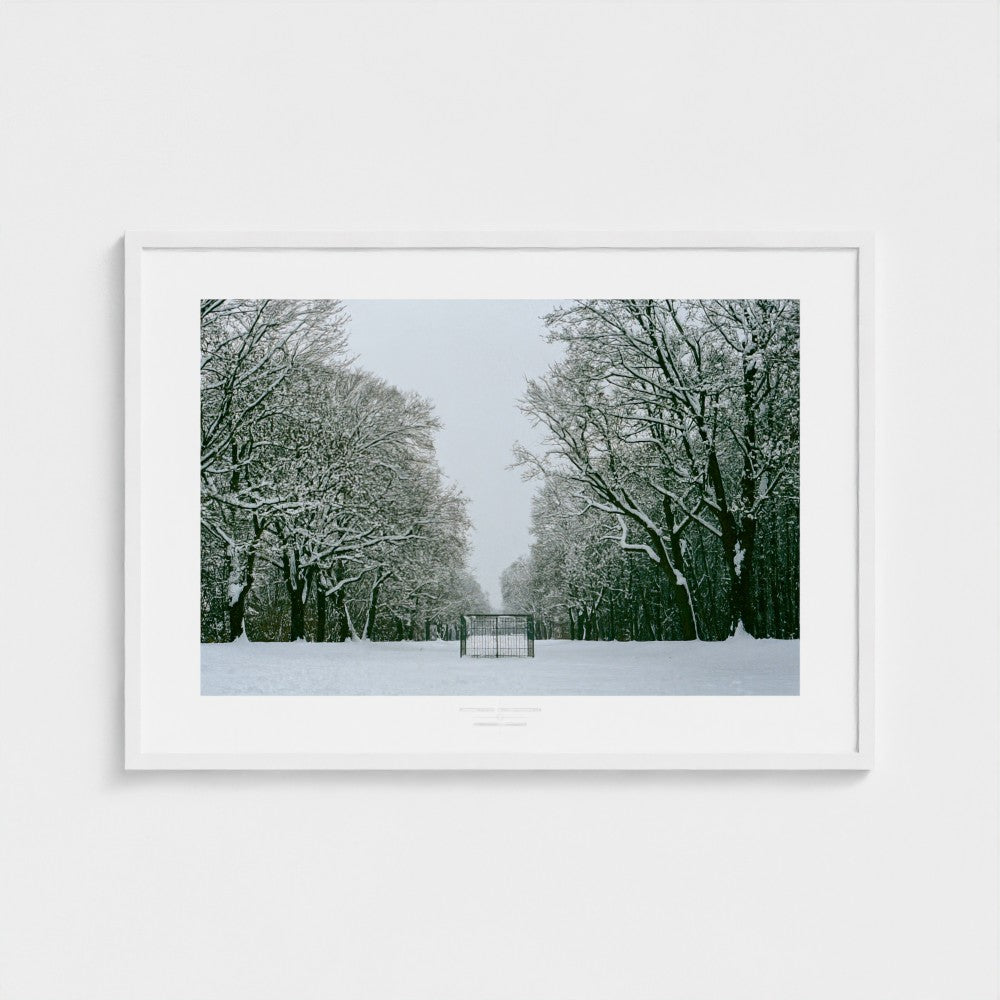 Football Pitch Print - Nuremberg (Snow Day), Germany | Footy Dreams