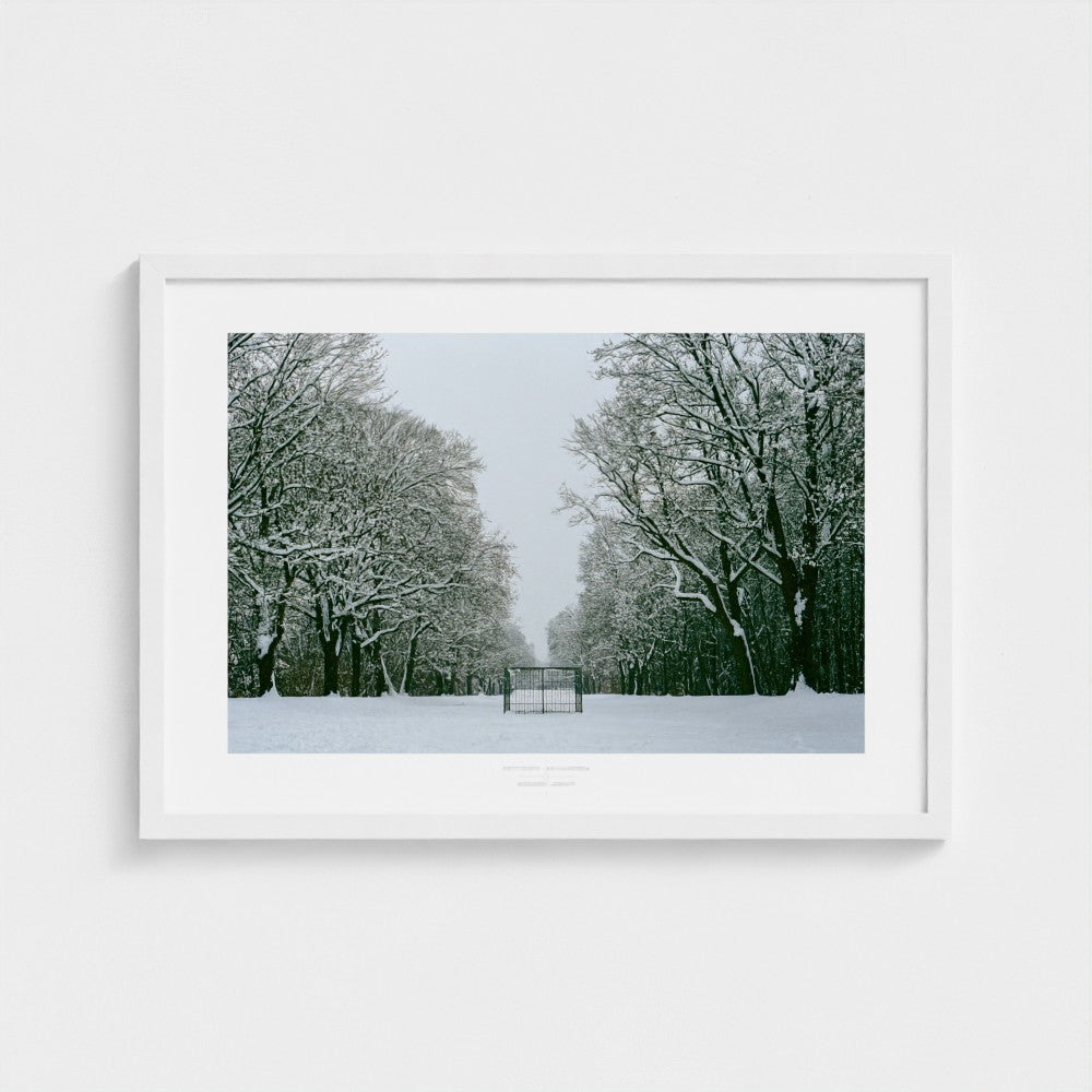 Football Pitch Print - Nuremberg (Snow Day), Germany | Footy Dreams