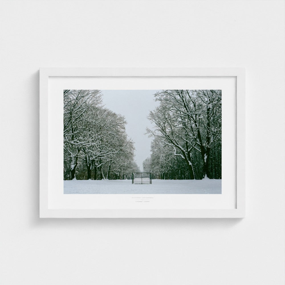 Football Pitch Print - Nuremberg (Snow Day), Germany | Footy Dreams