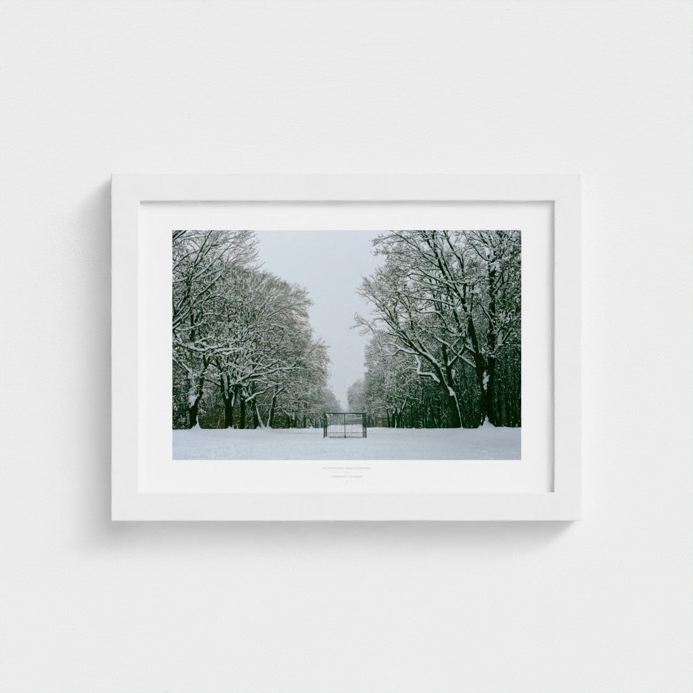 Football Pitch Print - Nuremberg (Snow Day), Germany | Footy Dreams