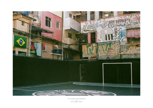 Football Pitch Print - Rio de Janeiro (Street), Brazil | Footy Dreams